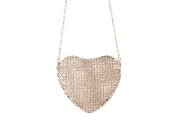 Nima Elegant Crystal Heart Clutch - Luxury Evening Handbag
