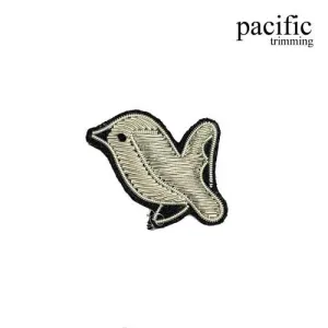 1 1/4" Zari Embroidery Sparrow Emblem Patch Sew On : PA0MT506
