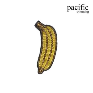 1 7/8" Zari Embroidery Banana Emblem Patch Sew On : PA0MT536