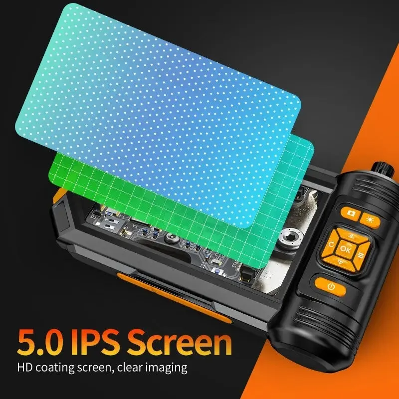 1080p 5 Lcd Borescope Inspection Camera with 8mm Ip67 Waterproof Dual & Triple Lens Industrial Endoscope Collection