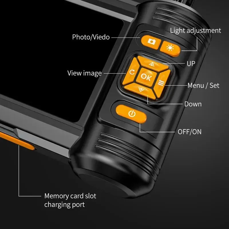 1080p 5 Lcd Borescope Inspection Camera with 8mm Ip67 Waterproof Dual & Triple Lens Industrial Endoscope Collection