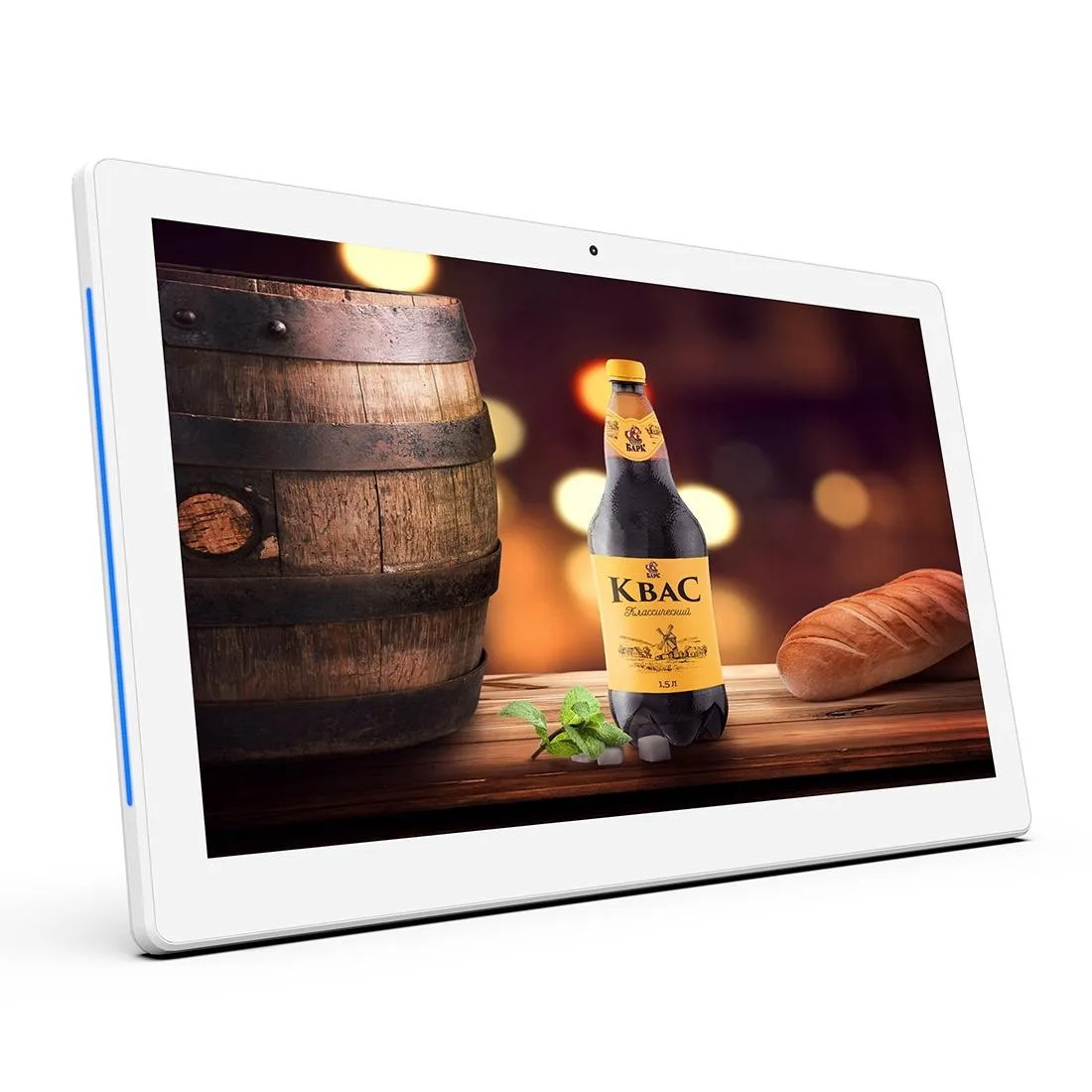 13.3 Inch Commercial Tablet Pc 2gb 16gb Android 8.1 Quad Core Tooth Wifi Ethernet Otg Led Light Bar