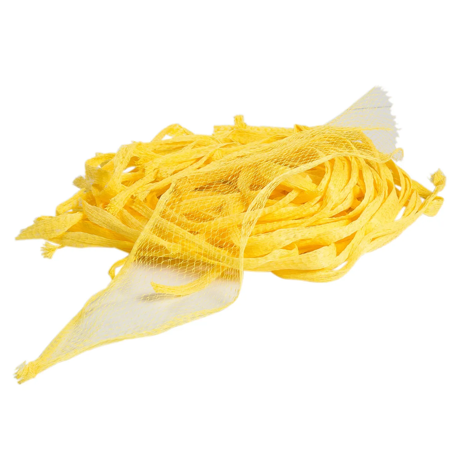 24" Yellow Plastic Mesh Bags, Case of 1,000
