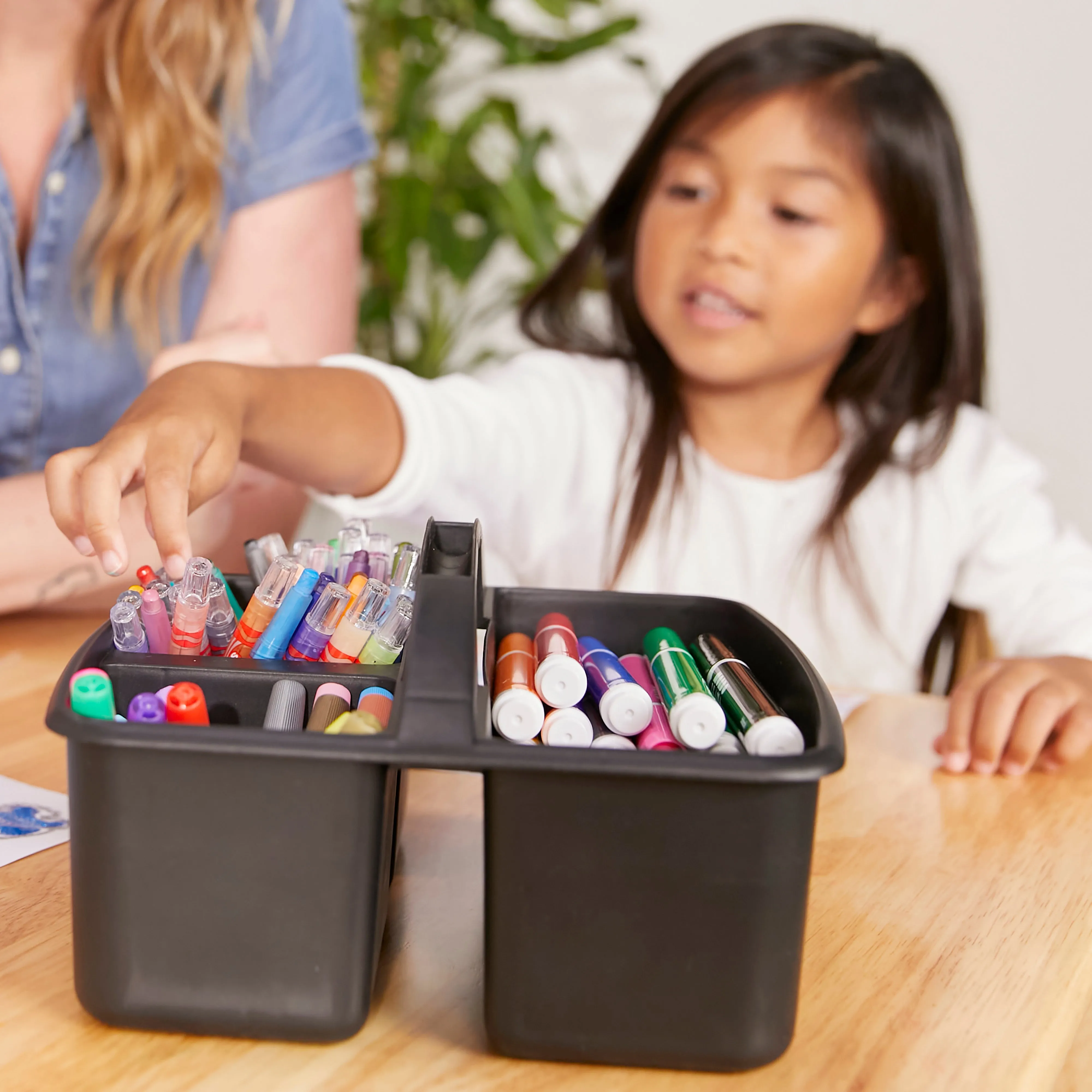 3-Compartment Storage Caddy, Small, Supply Organizer, 6-Pack