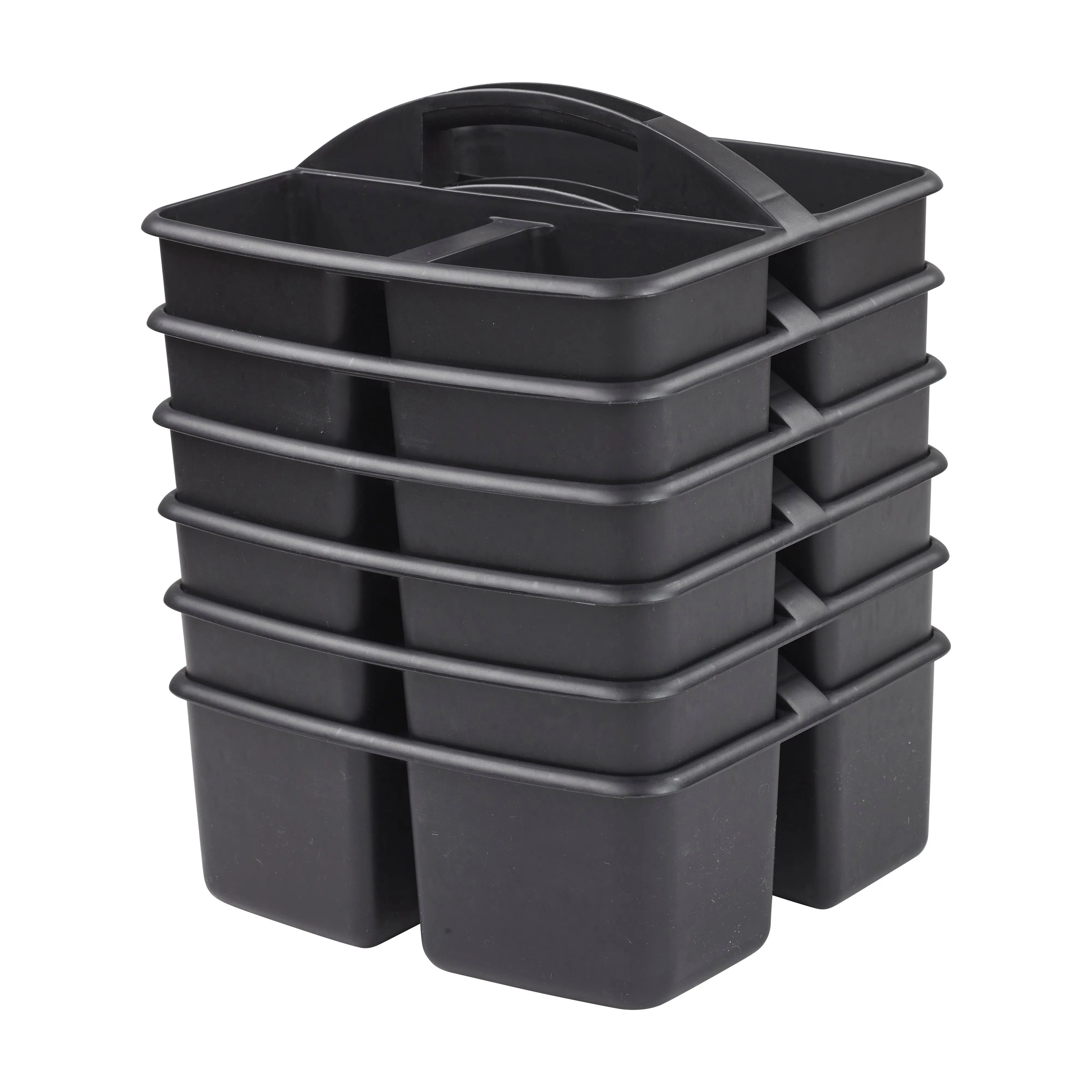 3-Compartment Storage Caddy, Small, Supply Organizer, 6-Pack