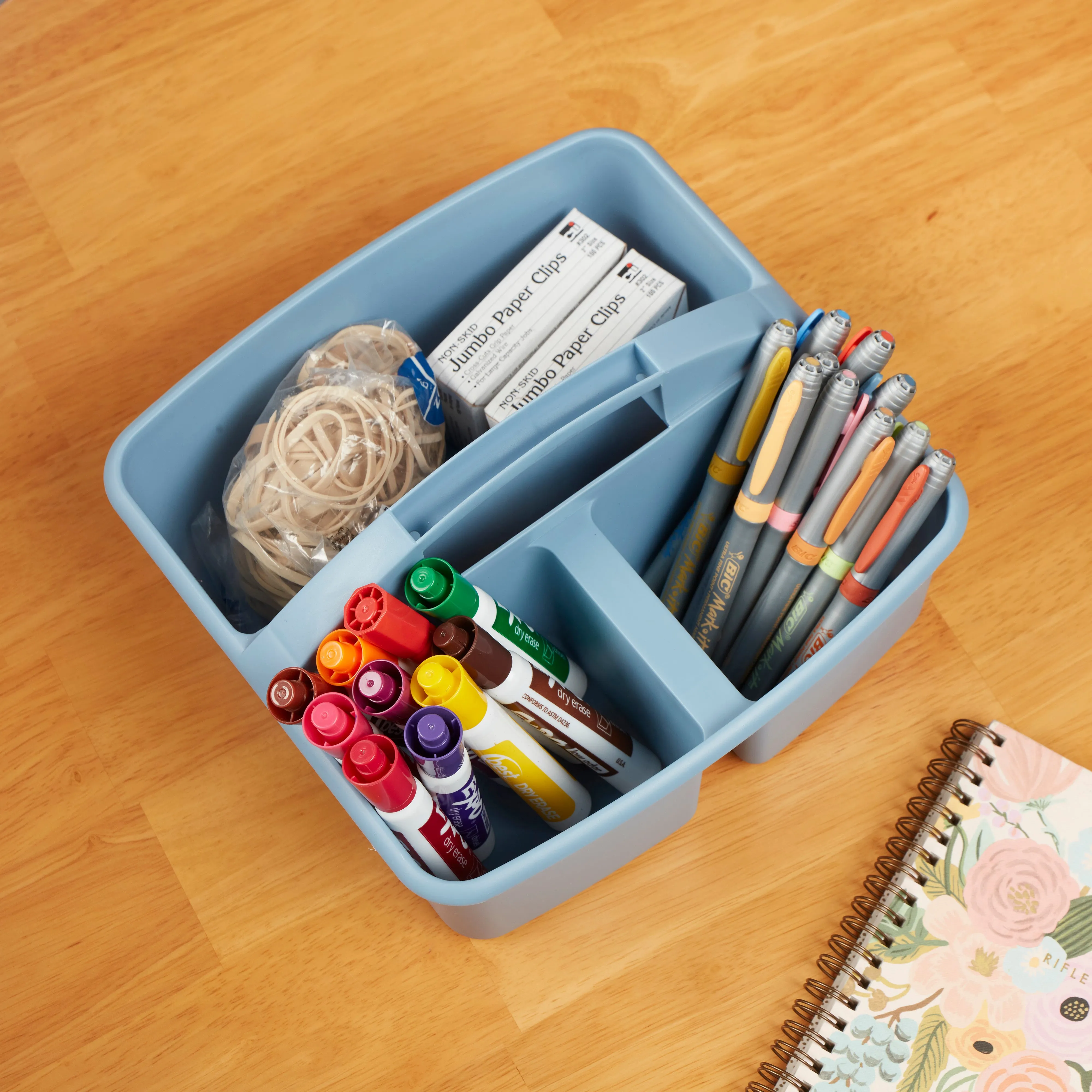 3-Compartment Storage Caddy, Small, Supply Organizer, 6-Pack