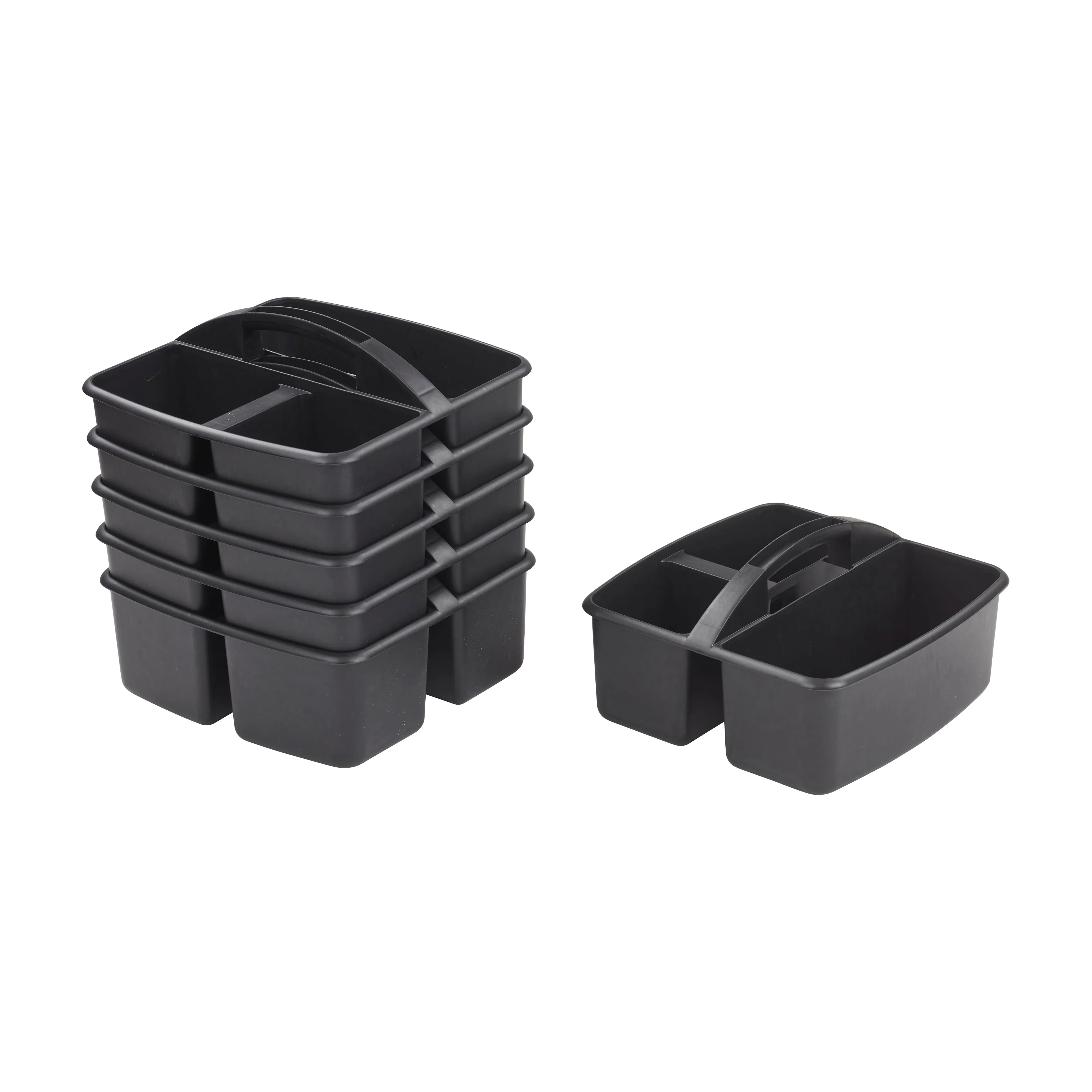 3-Compartment Storage Caddy, Small, Supply Organizer, 6-Pack