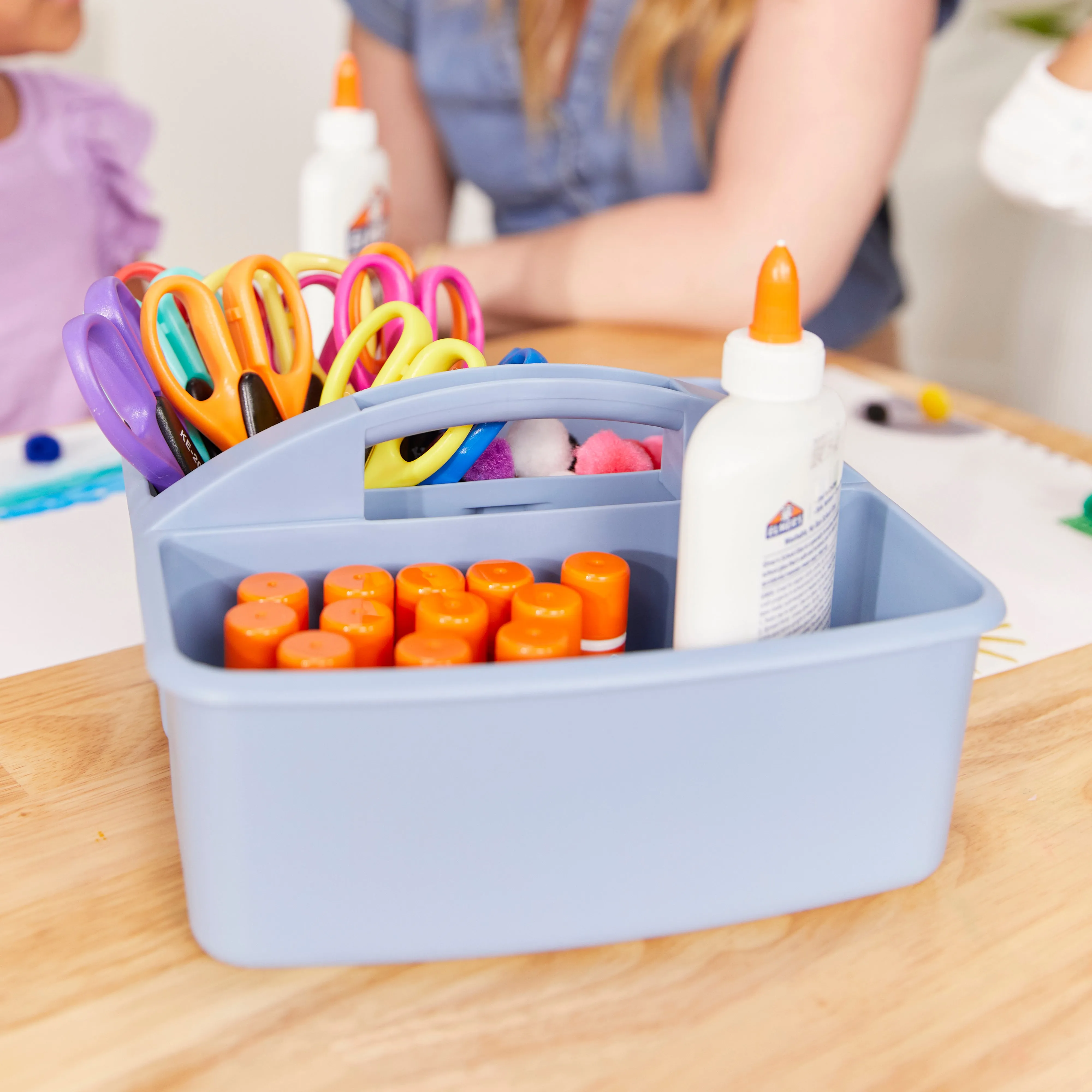 3-Compartment Storage Caddy, Small, Supply Organizer, 6-Pack