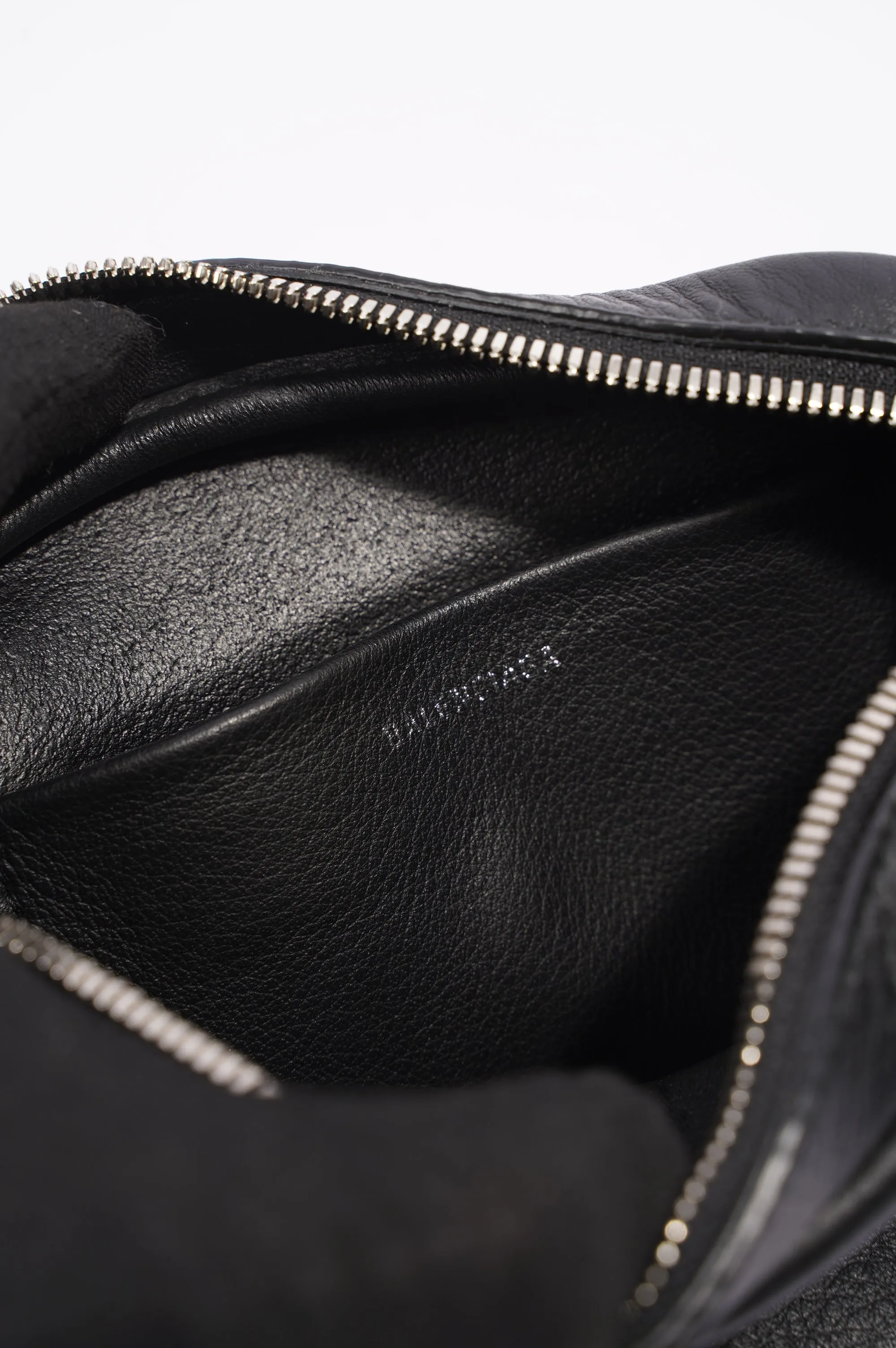 Balenciaga Everyday Campaign Camera Bag Black / White Calfskin Leather XS