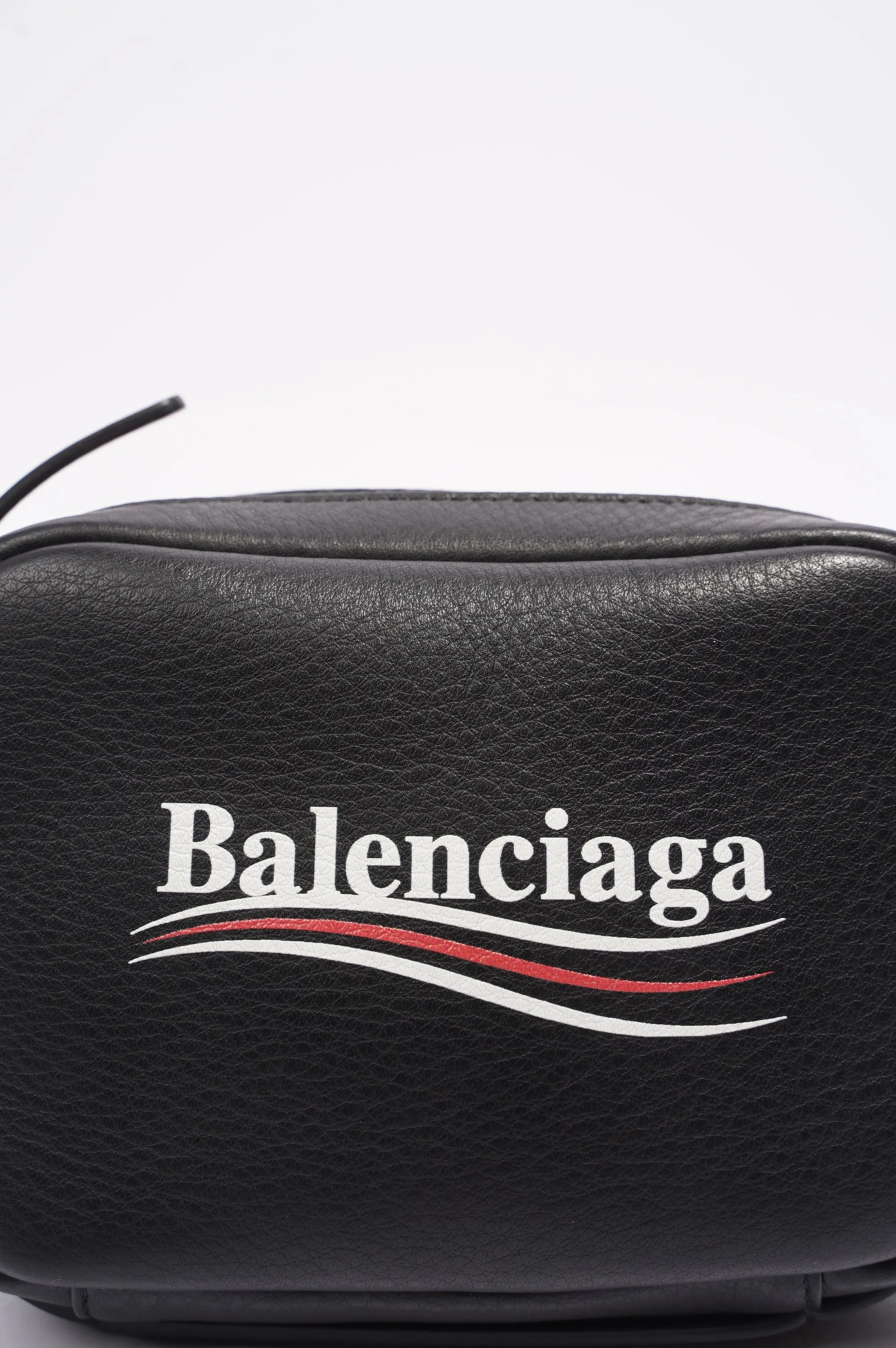 Balenciaga Everyday Campaign Camera Bag Black / White Calfskin Leather XS