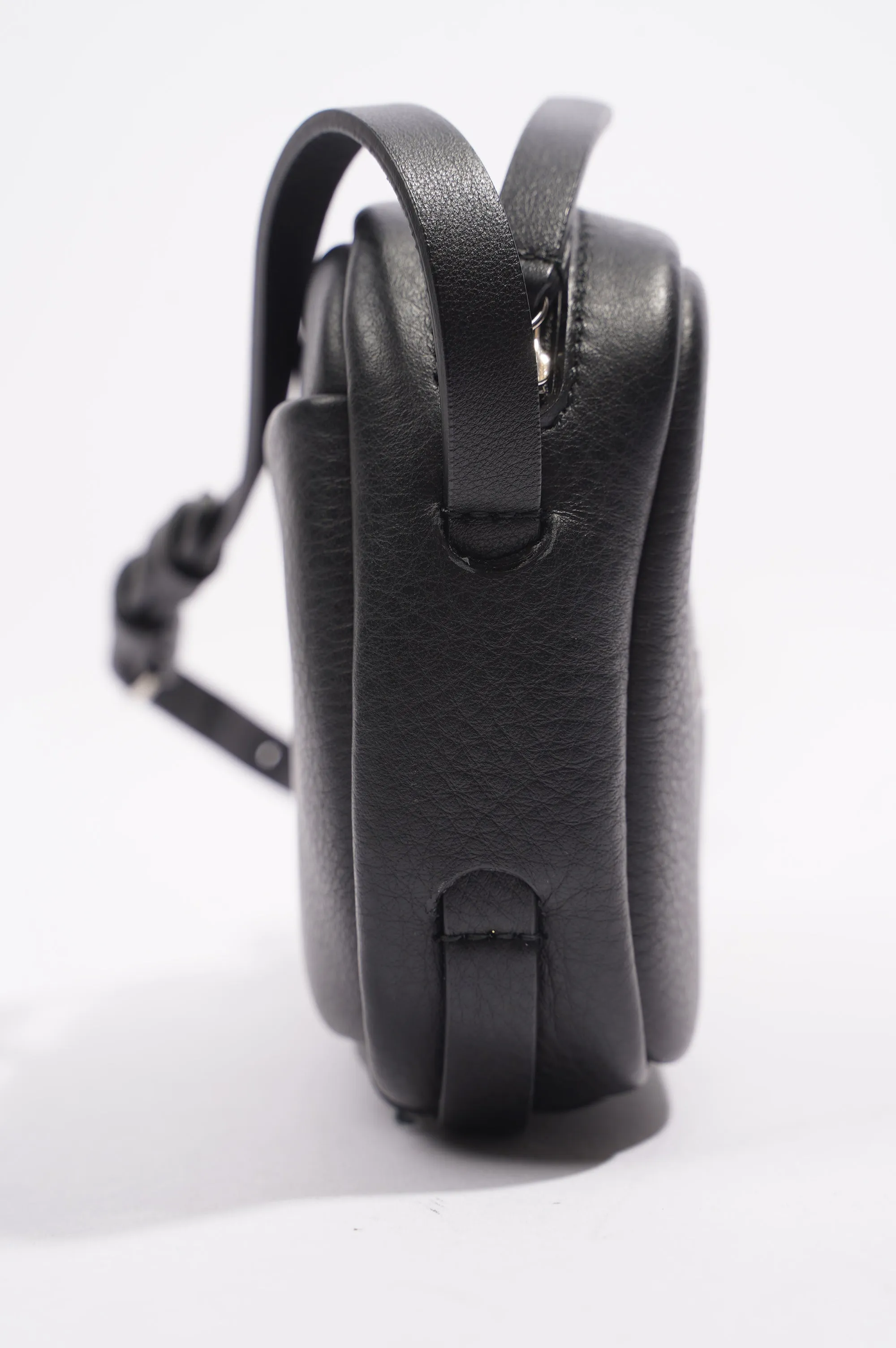 Balenciaga Everyday Campaign Camera Bag Black / White Calfskin Leather XS