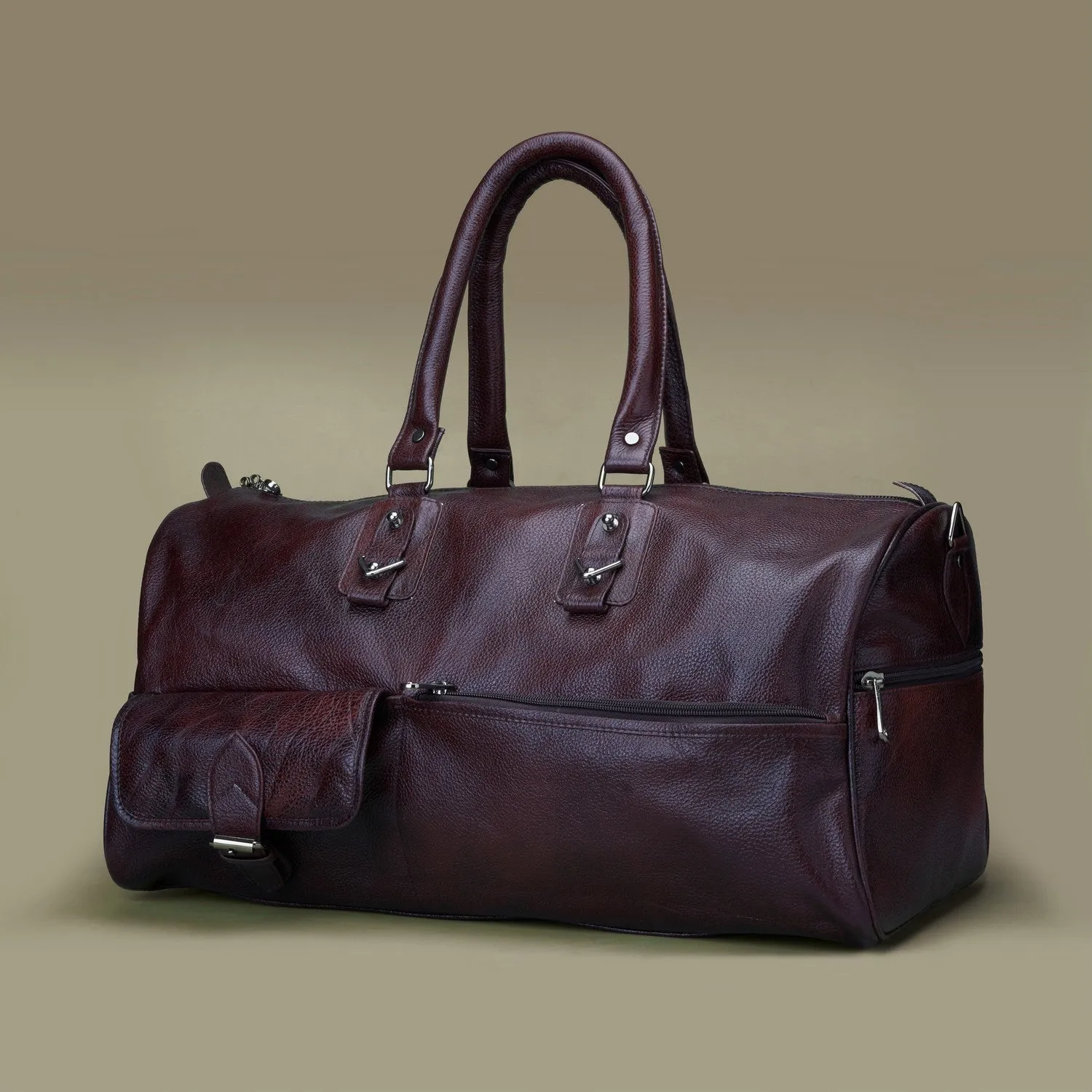 Baliga Genuine Leather Duffle CarryAll Bag