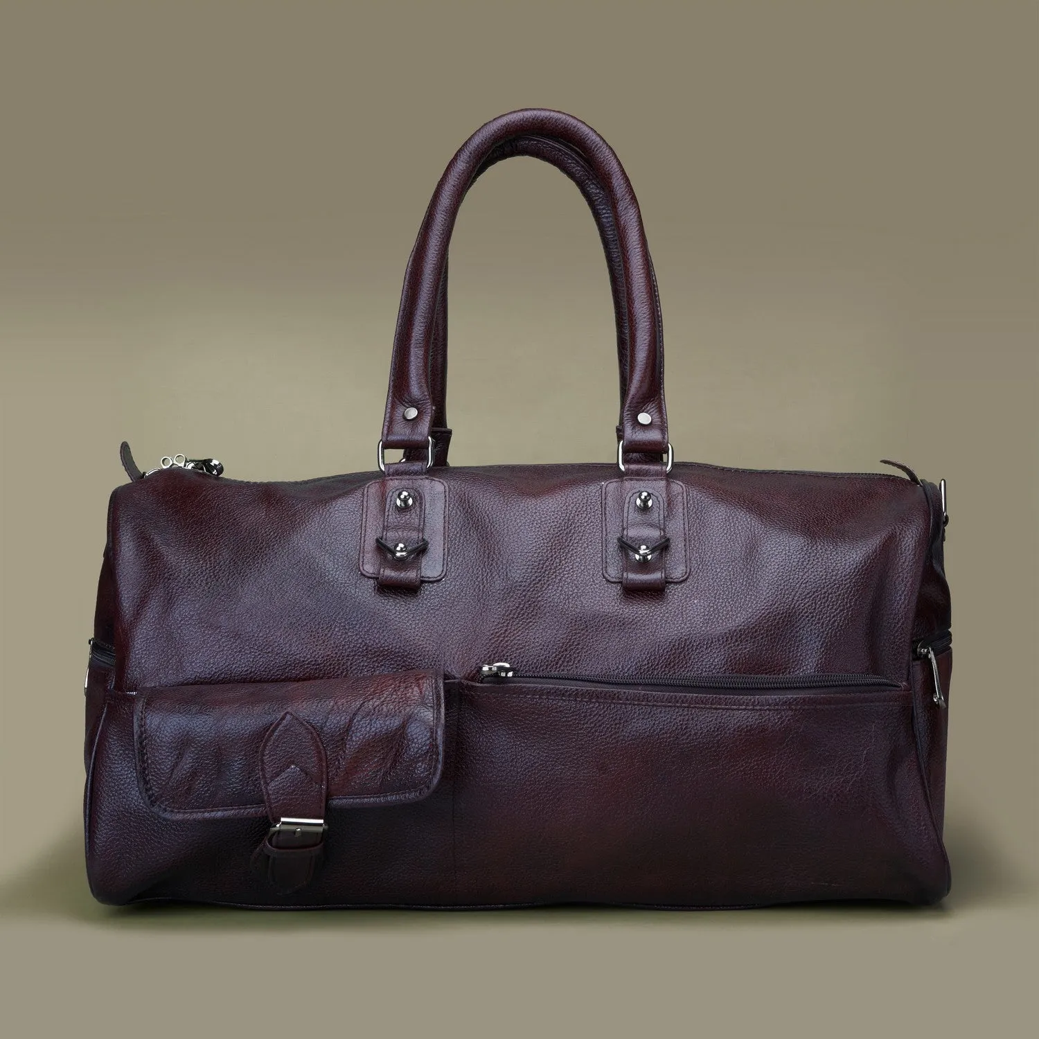 Baliga Genuine Leather Duffle CarryAll Bag