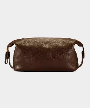 Bennett Winch Leather Washbag in Brown