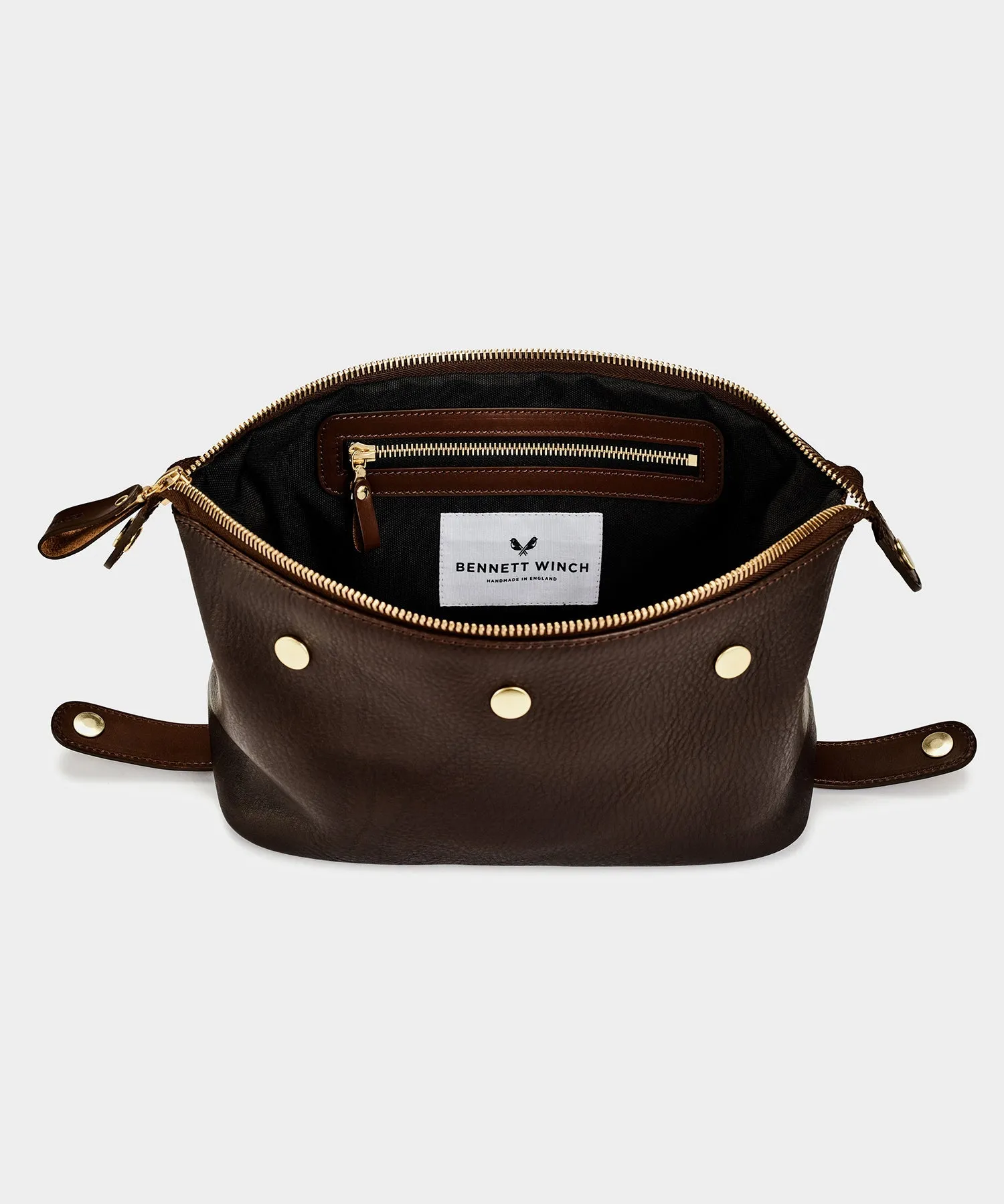 Bennett Winch Leather Washbag in Brown