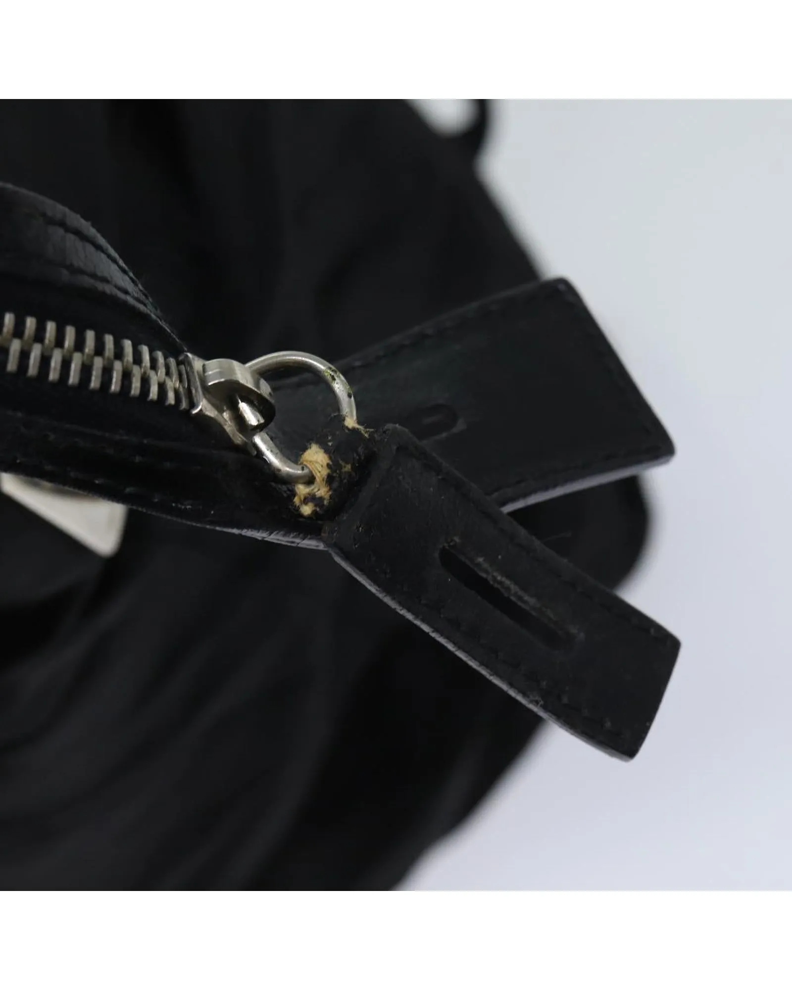 Black Nylon Shoulder Bag with Accessory - Rank CD