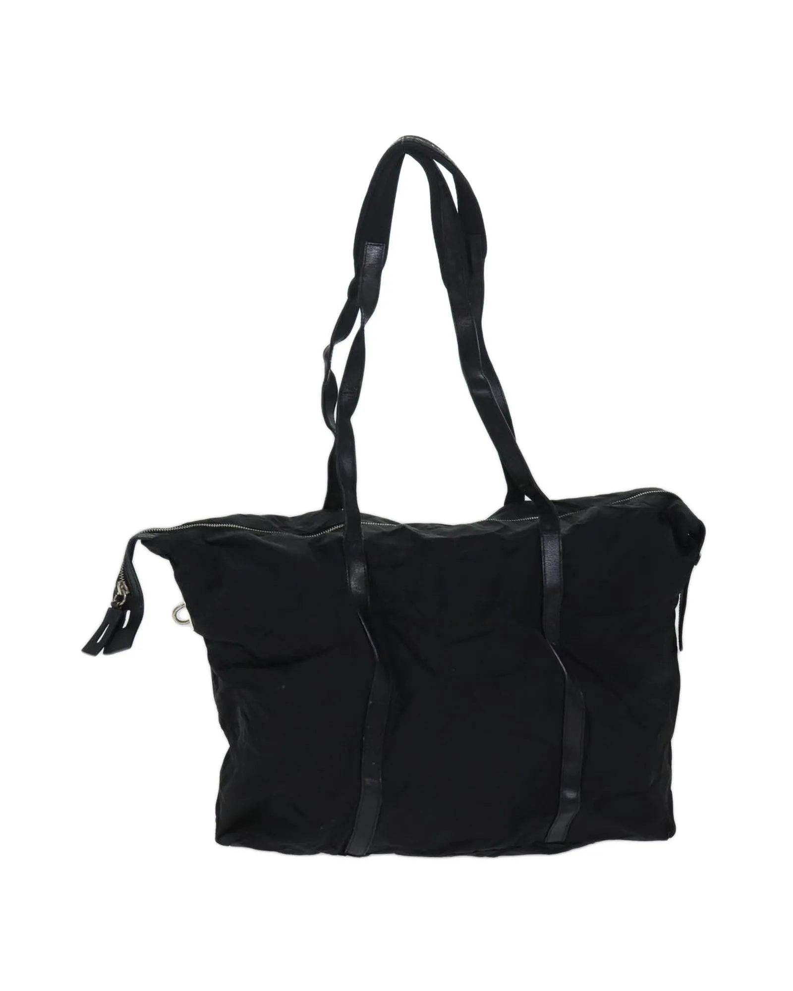 Black Nylon Shoulder Bag with Accessory - Rank CD