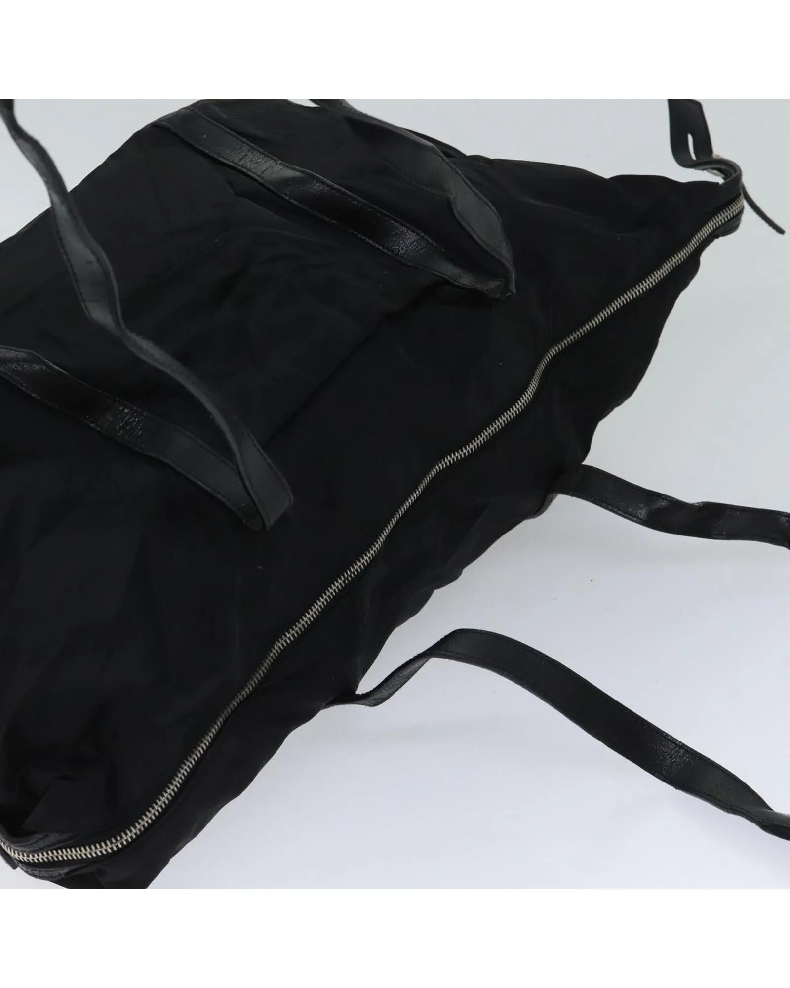 Black Nylon Shoulder Bag with Accessory - Rank CD