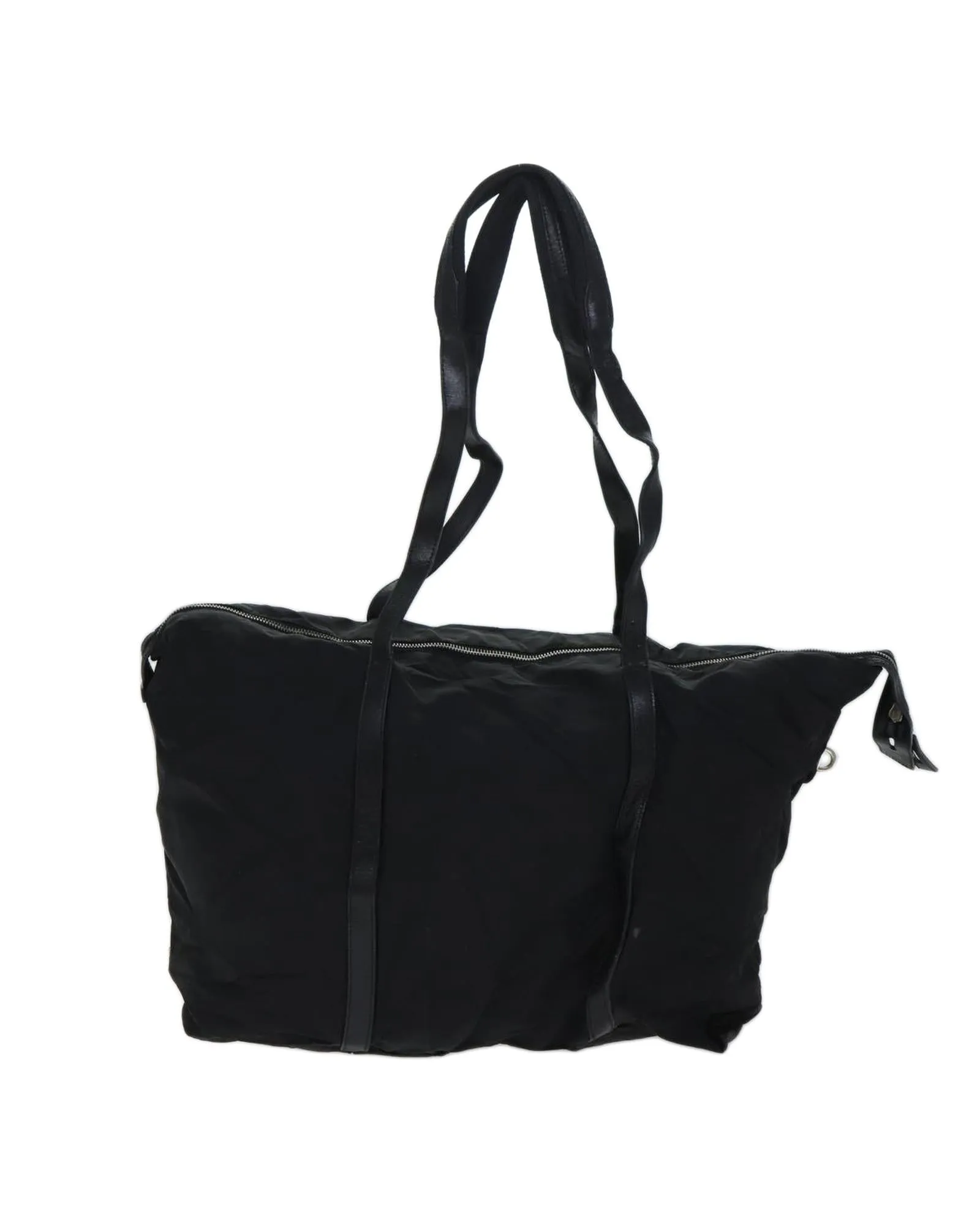 Black Nylon Shoulder Bag with Accessory - Rank CD