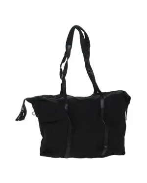 Black Nylon Shoulder Bag with Accessory - Rank CD