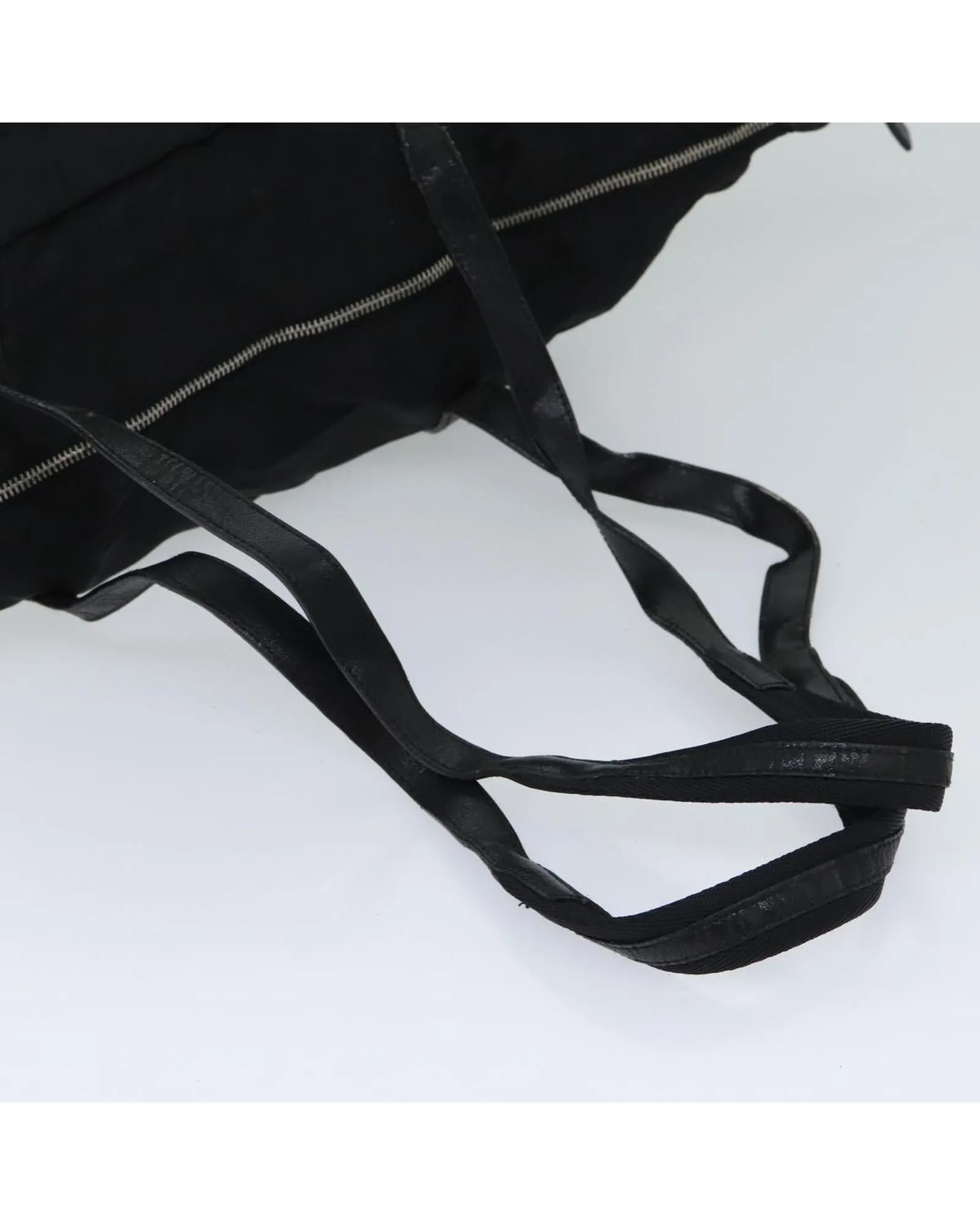 Black Nylon Shoulder Bag with Accessory - Rank CD