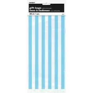 Blue striped gift bags