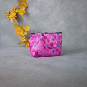 Bristlefront everyday handy bags Pink Colour with Diamond Design.