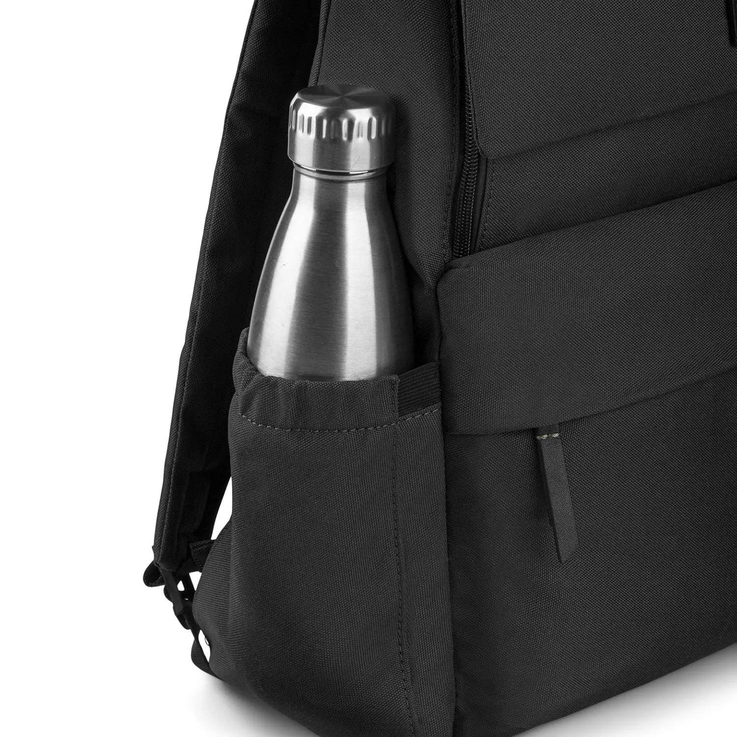 Bugatti Reborn Collection backpack made from recycled material with RFID blocking, black