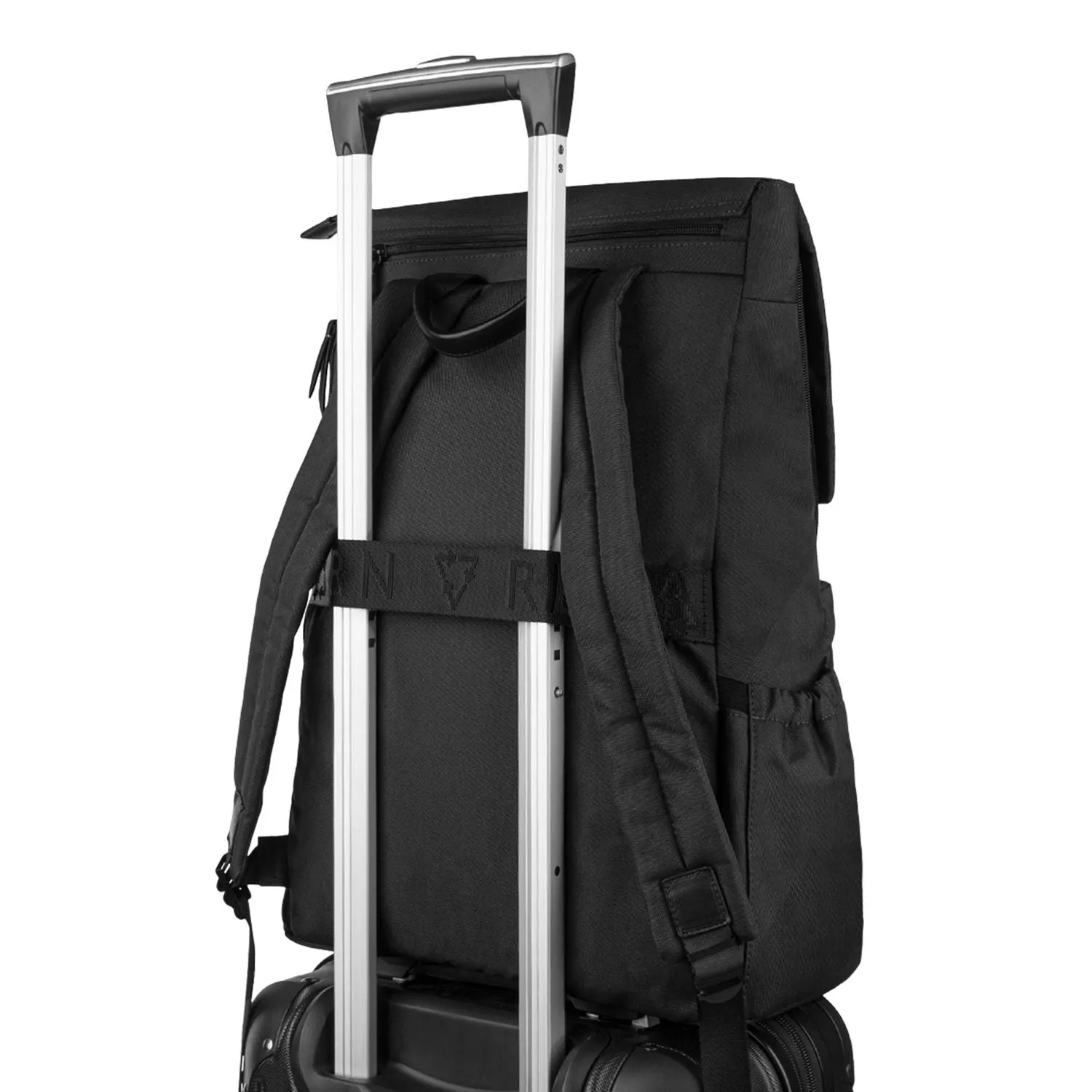 Bugatti Reborn Collection backpack made from recycled material with RFID blocking, black