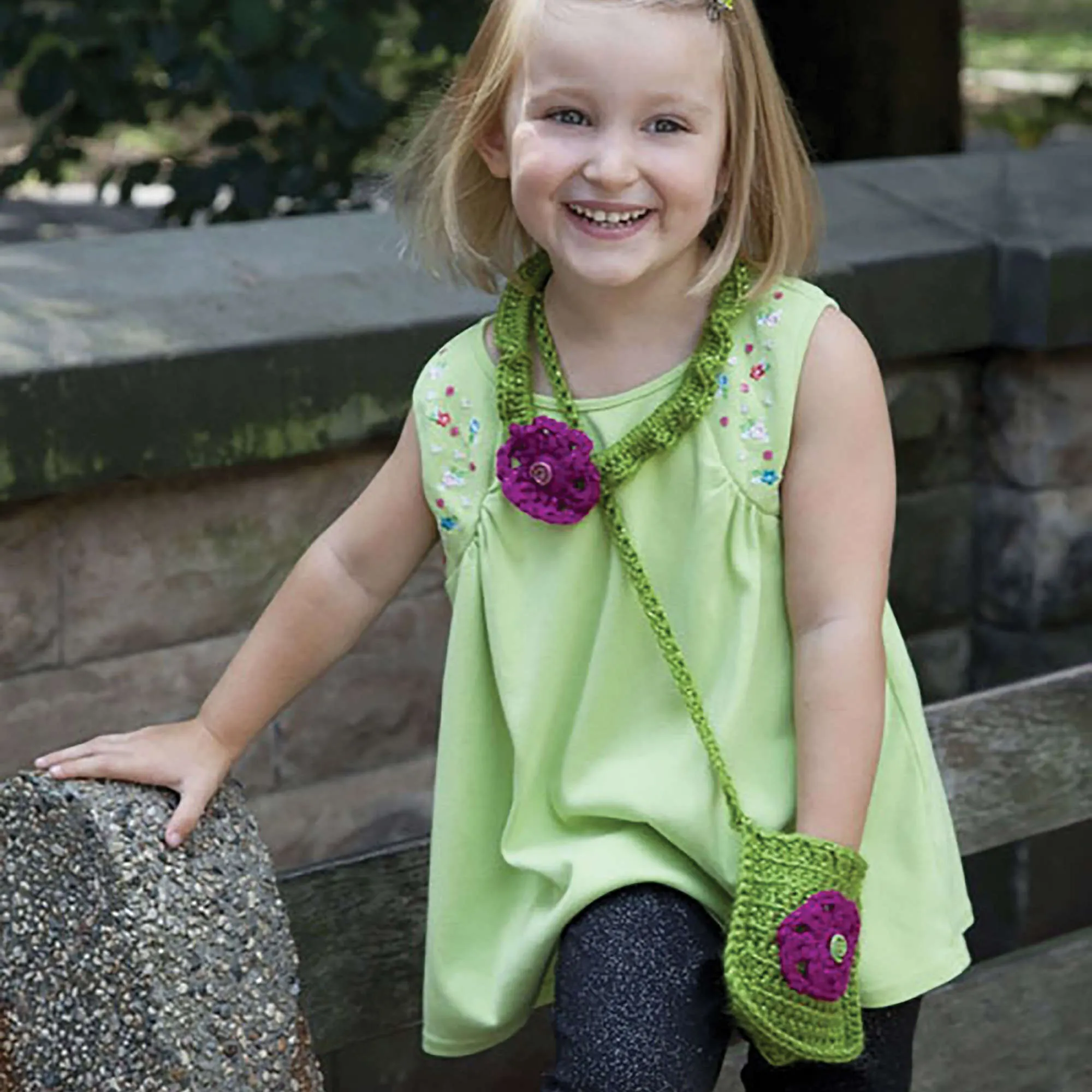 Caron Crochet Necklace & Purse Set