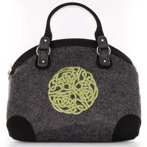 Celtic Mucros Tote Bag - Charcoal with Green