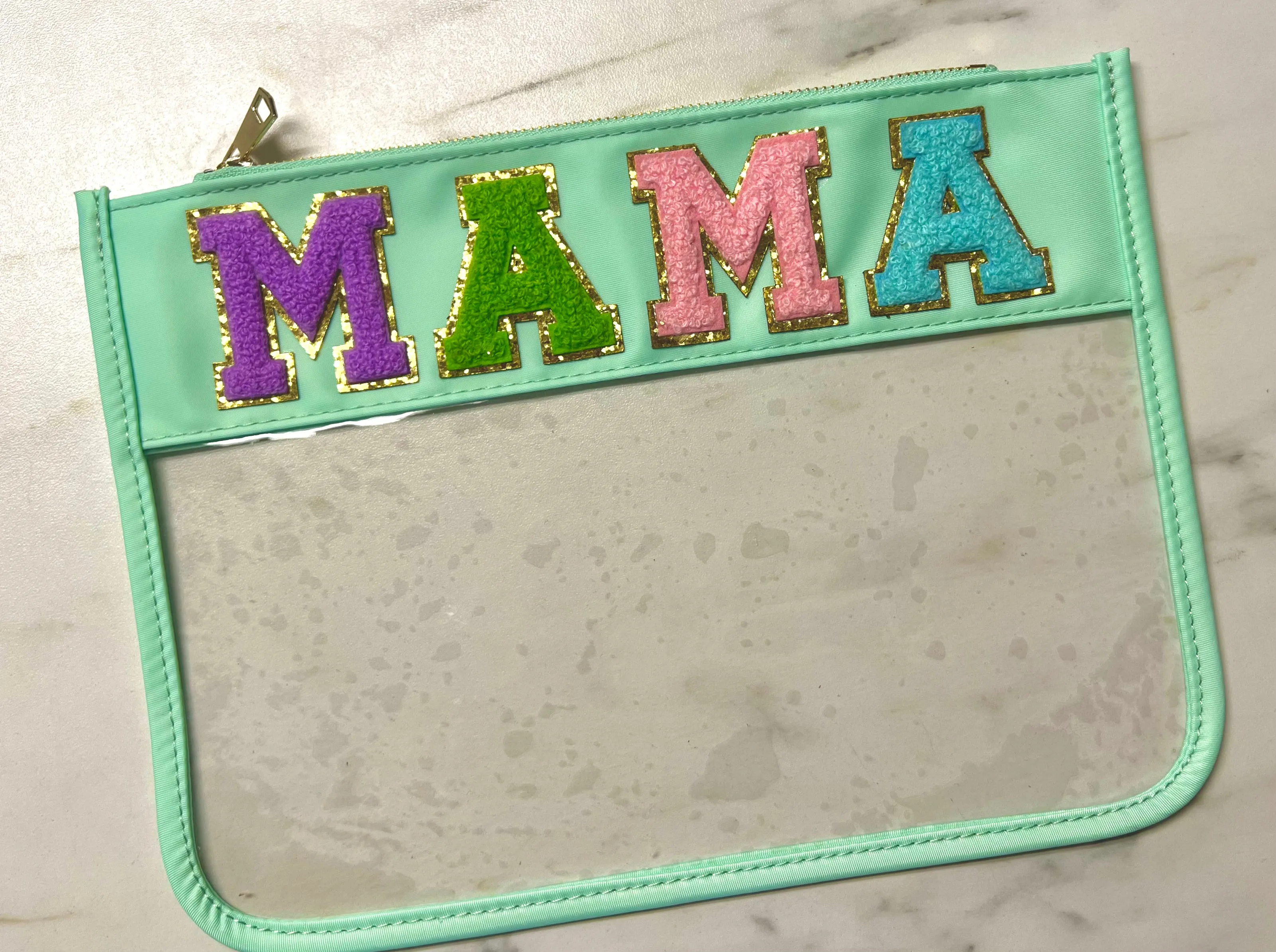 Chenille Letter Pouches