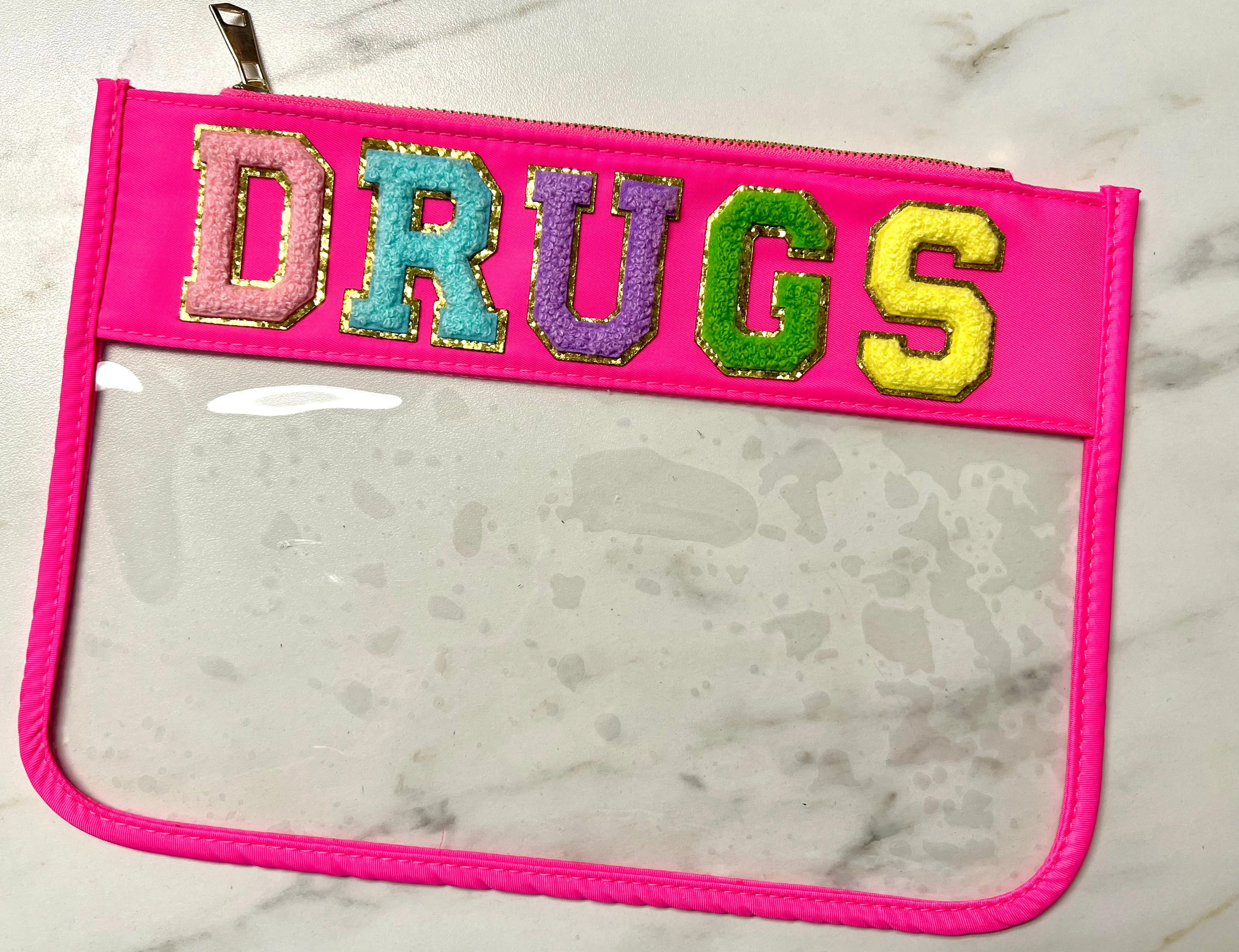 Chenille Letter Pouches