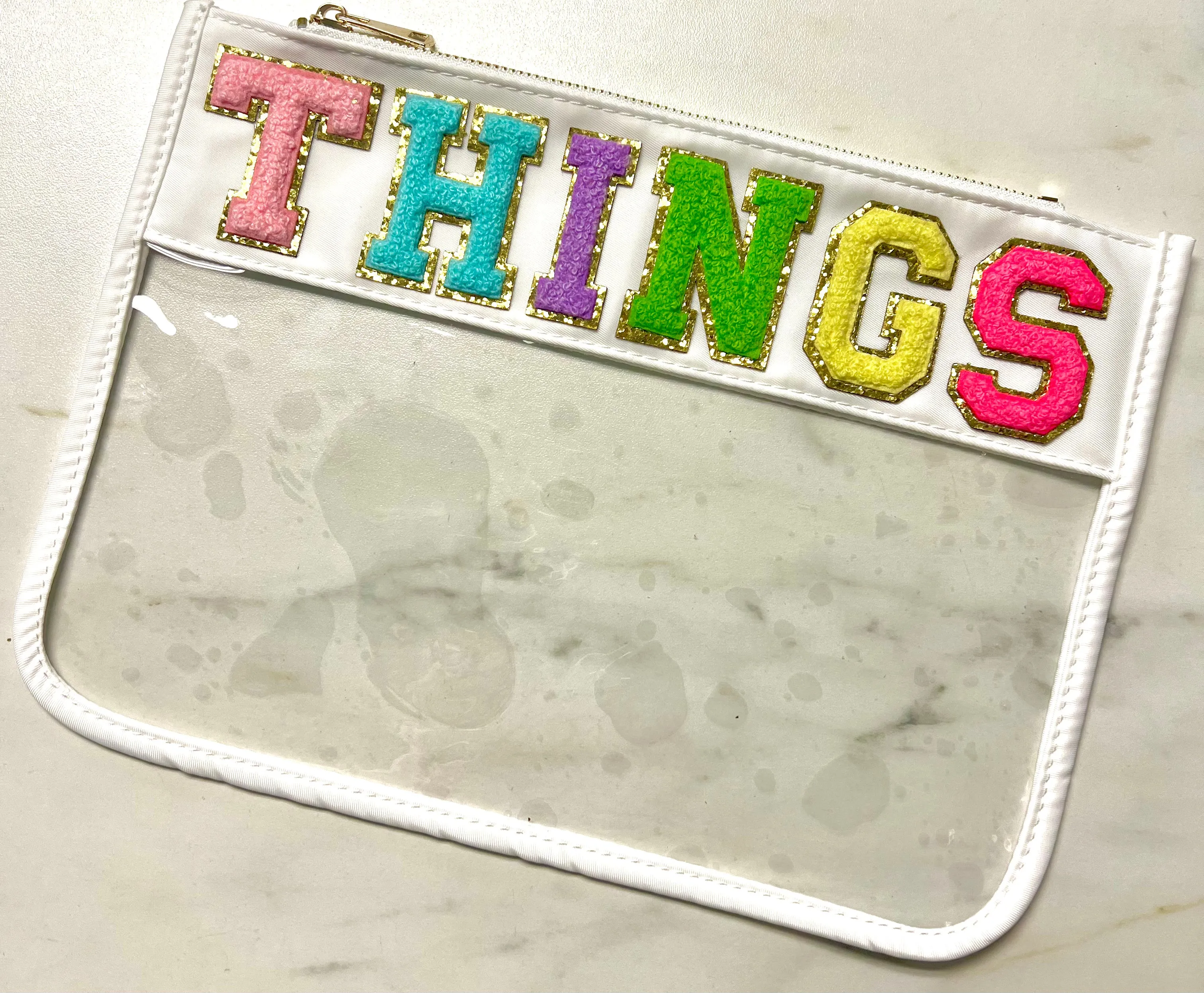 Chenille Letter Pouches