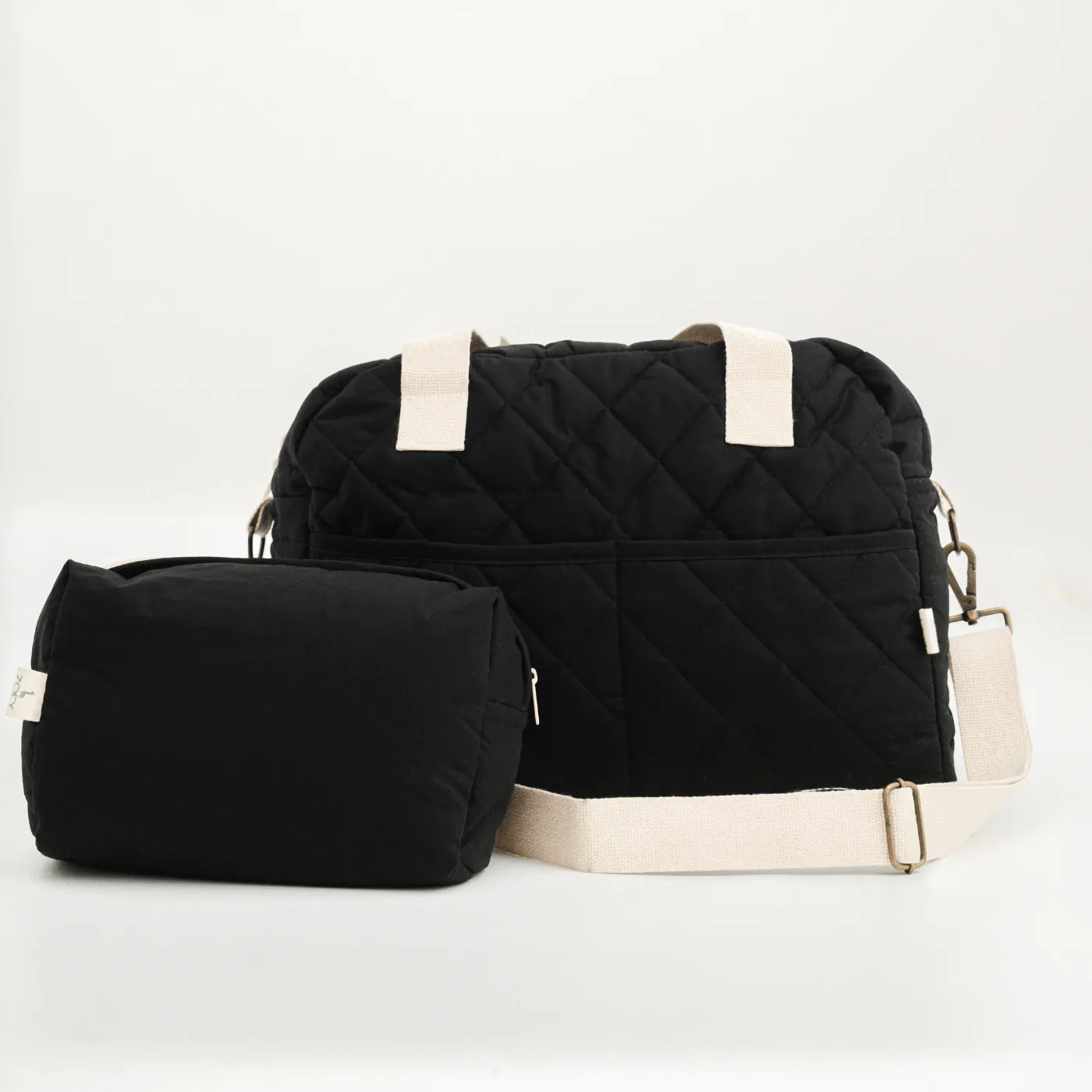 Ebony Chic Quilted Diaper Bag (100% Cotton)