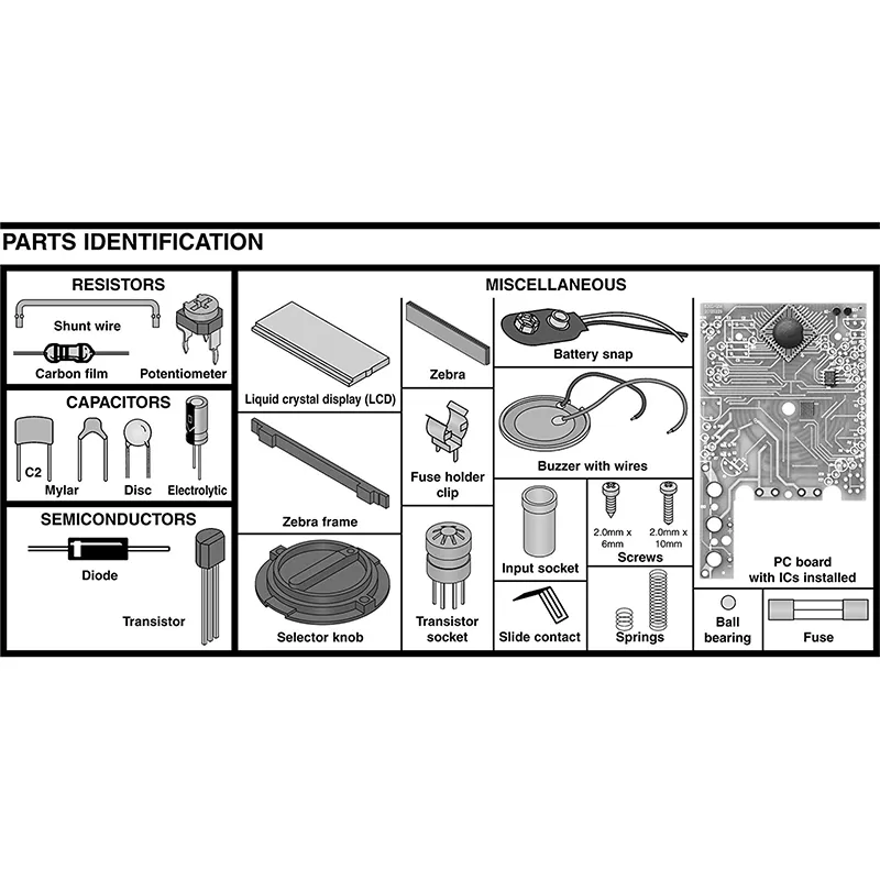 Elenco M-1008K Compact Digital Multimeters Kit