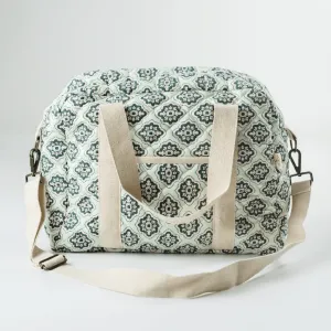 Emerald Trellis Diaper Bag (100% Cotton)