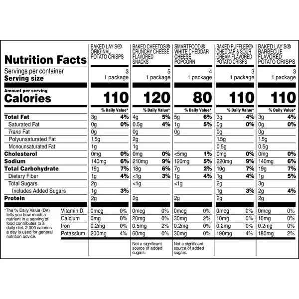 Frito Lay Baked & Popped Mix Variety Pack, 18 Ct