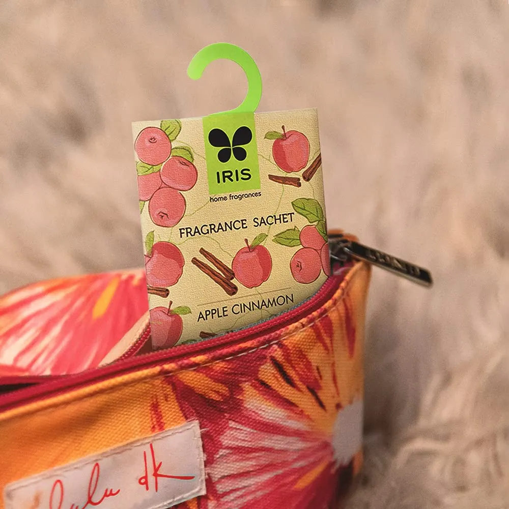IRIS, Fragrance Sachet, Apple Cinnamon, 1 Packet, Home Fragrances, Fragrance Sachets for Closets/Drawers/Cupboards/Small Spaces, Fruity-and-Spicy Fragrance, Air Freshener, Size -13.2x5.5x16.5