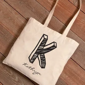 Kate Monogram Canvas Tote Bag