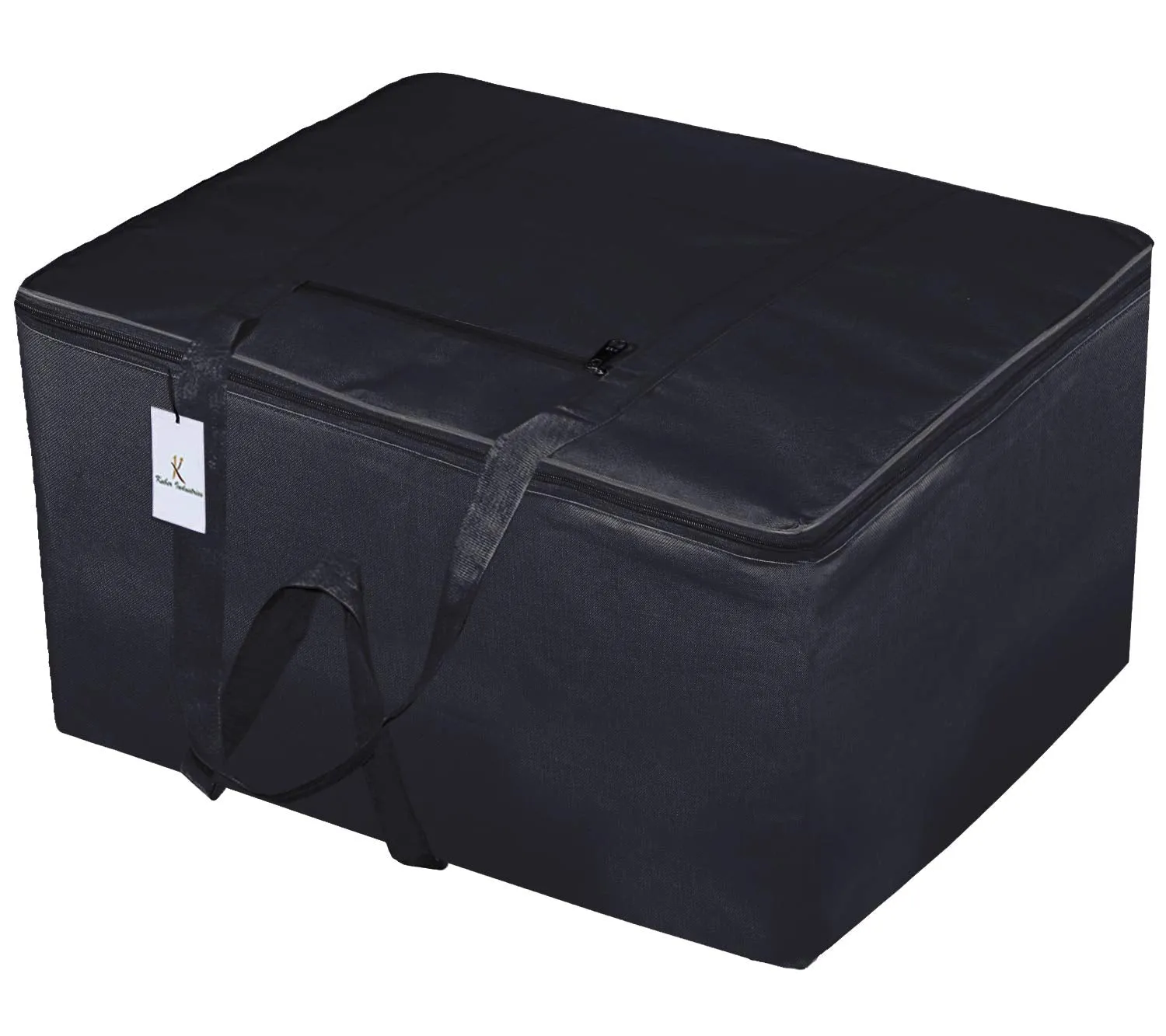 Kuber Industries Luggage Bag | Trolley Bags for Travel | Collapsible Luggage Bag | Travelling Bag | Trolley Bags for Suitcase | Lightweight Luggage Bag | 24 Inch | Pack of 4 | Black