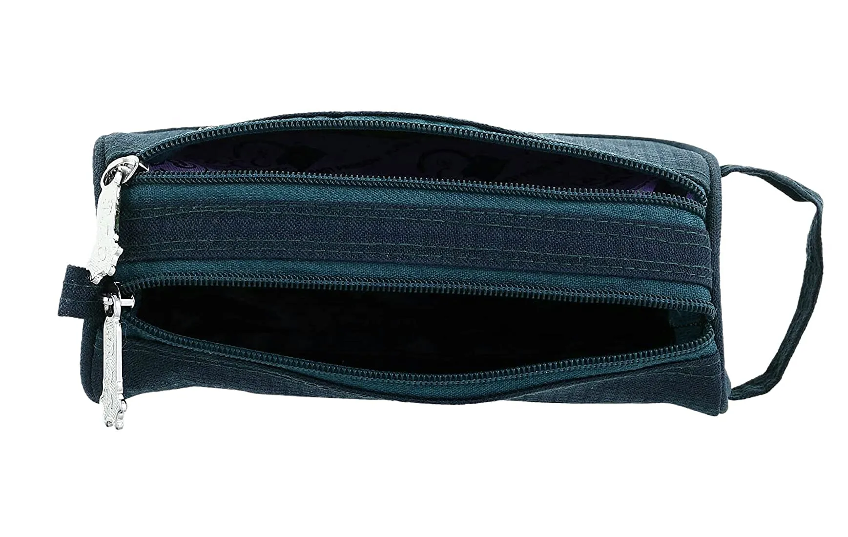 Kuber Industries Toiletry Travel Bags Shaving Kit/Pouch/Bag for Men and Women with 2 Main Compartment (Set of 2,Blue)-KUBMART11930