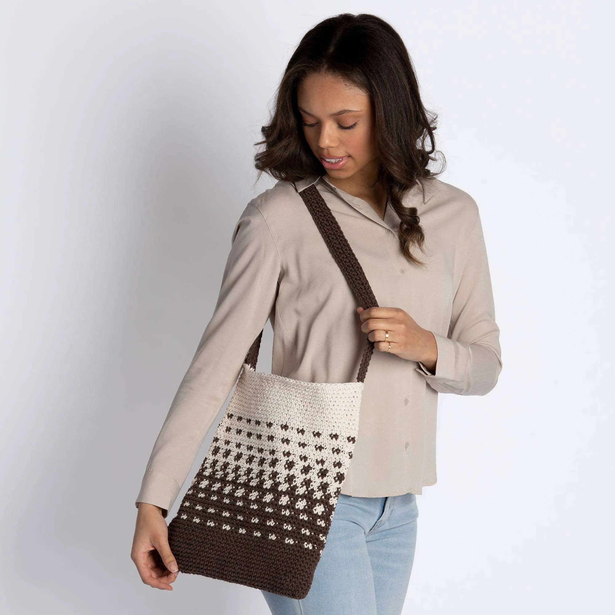Lily Fading Shades Crochet Tote Bag