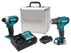 Makita CT232RX Combination Tool Kit, Battery Included, 2 Ah, 12 V, Lithium-Ion :EA: QUANTITY: 1