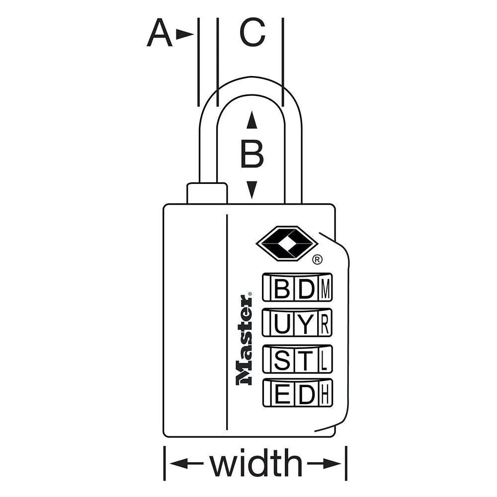 Master Lock TSA-Approved Luggage Combination Lock