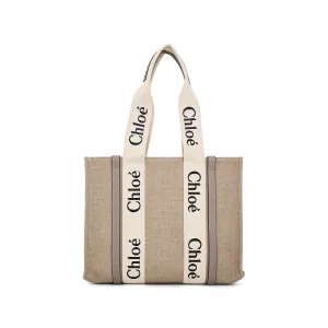 Medium Woody Tote Bag in Musk Grey