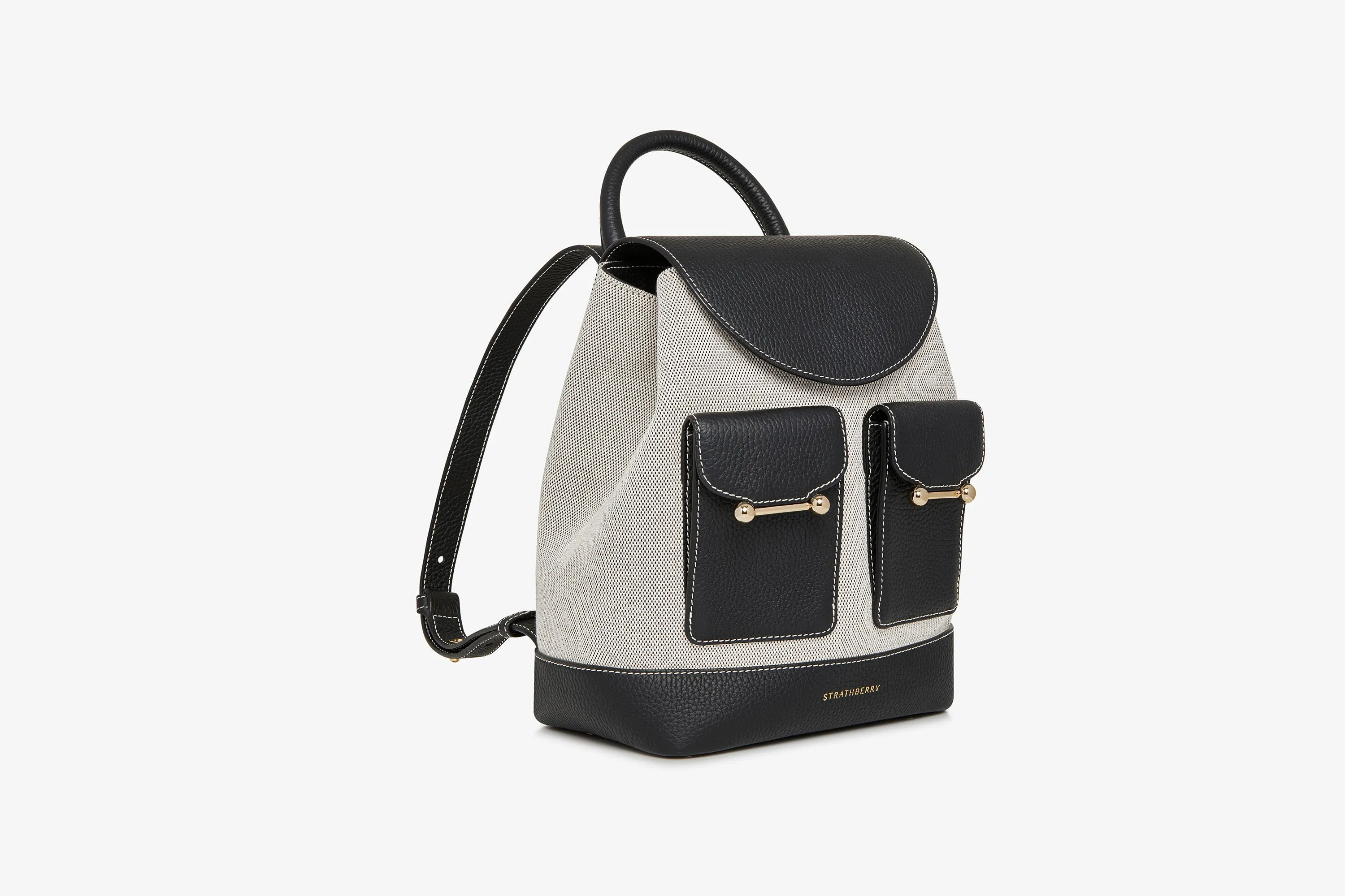 Osette Backpack - Black/Cream Canvas