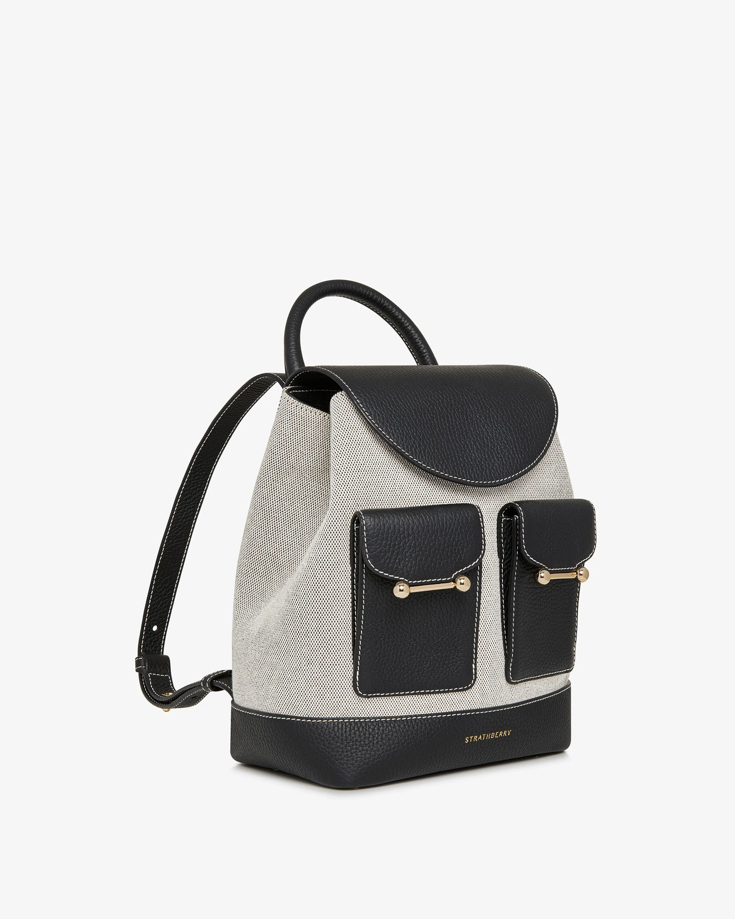 Osette Backpack - Black/Cream Canvas