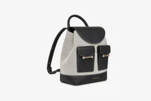 Osette Backpack - Black/Cream Canvas