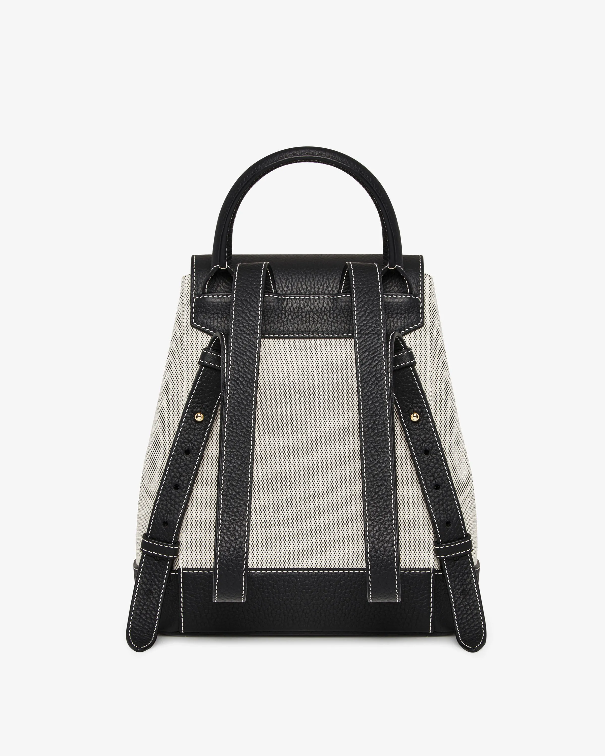 Osette Backpack - Black/Cream Canvas
